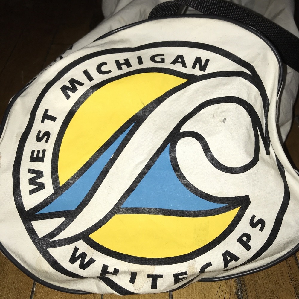 West Michigan‎ Whitecaps Vintage Duffel Bag